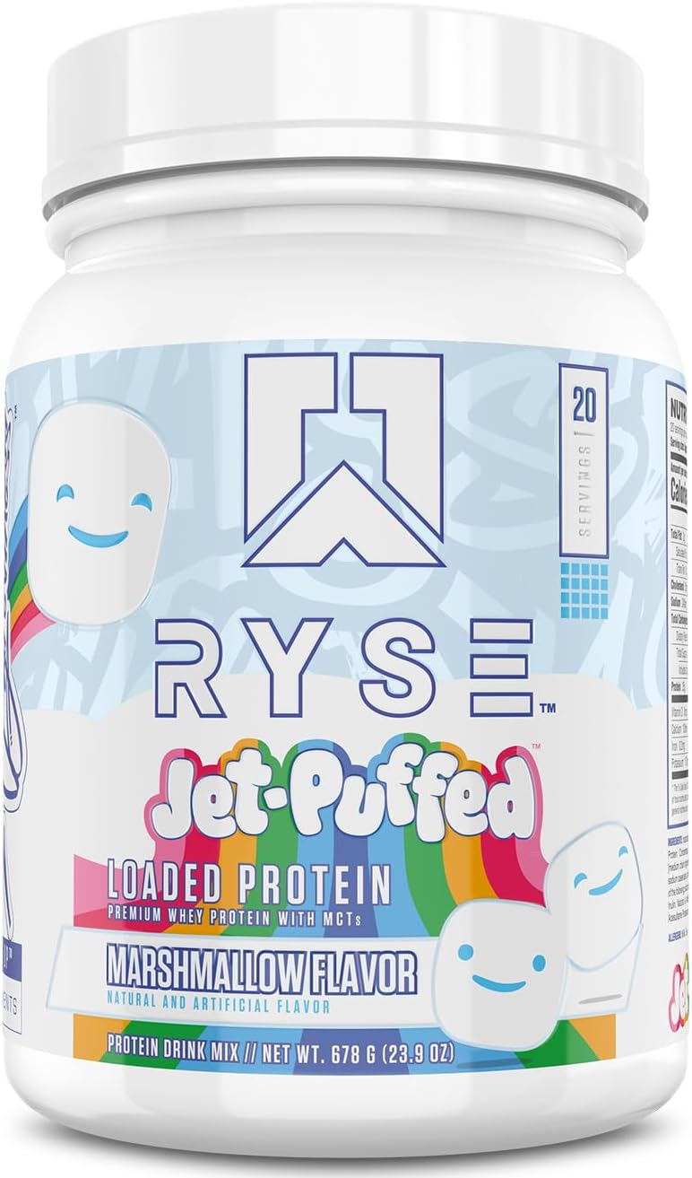 RYSE Loaded Protein Powder - Cinnamon Toast - 25g Whey Protein Isolate & Concentrate with Prebiotic Fiber & MCTs - Low Carb, Low Sugar, Digestive-Friendly - 20 Servings / 1.5 lb Tub