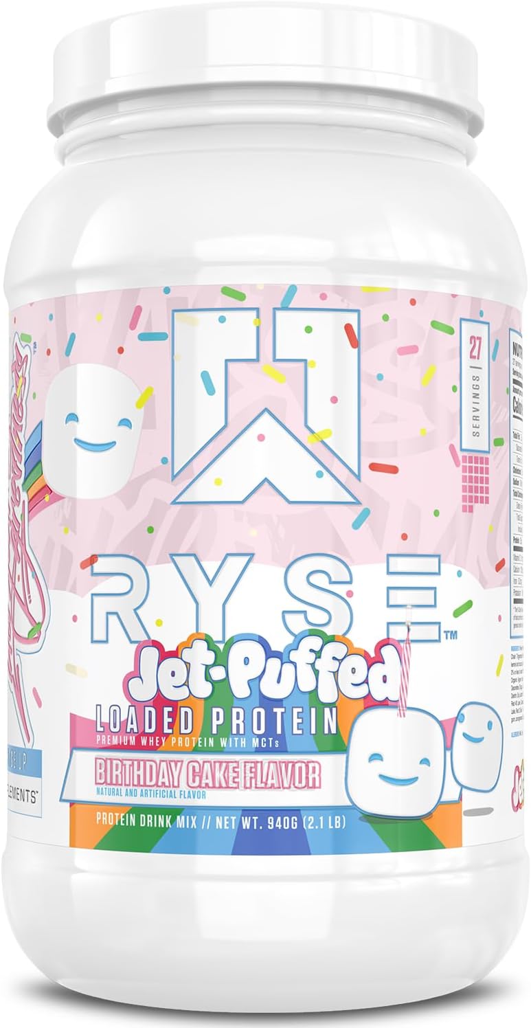 RYSE Loaded Protein Powder - Cinnamon Toast - 25g Whey Protein Isolate & Concentrate with Prebiotic Fiber & MCTs - Low Carb, Low Sugar, Digestive-Friendly - 20 Servings / 1.5 lb Tub