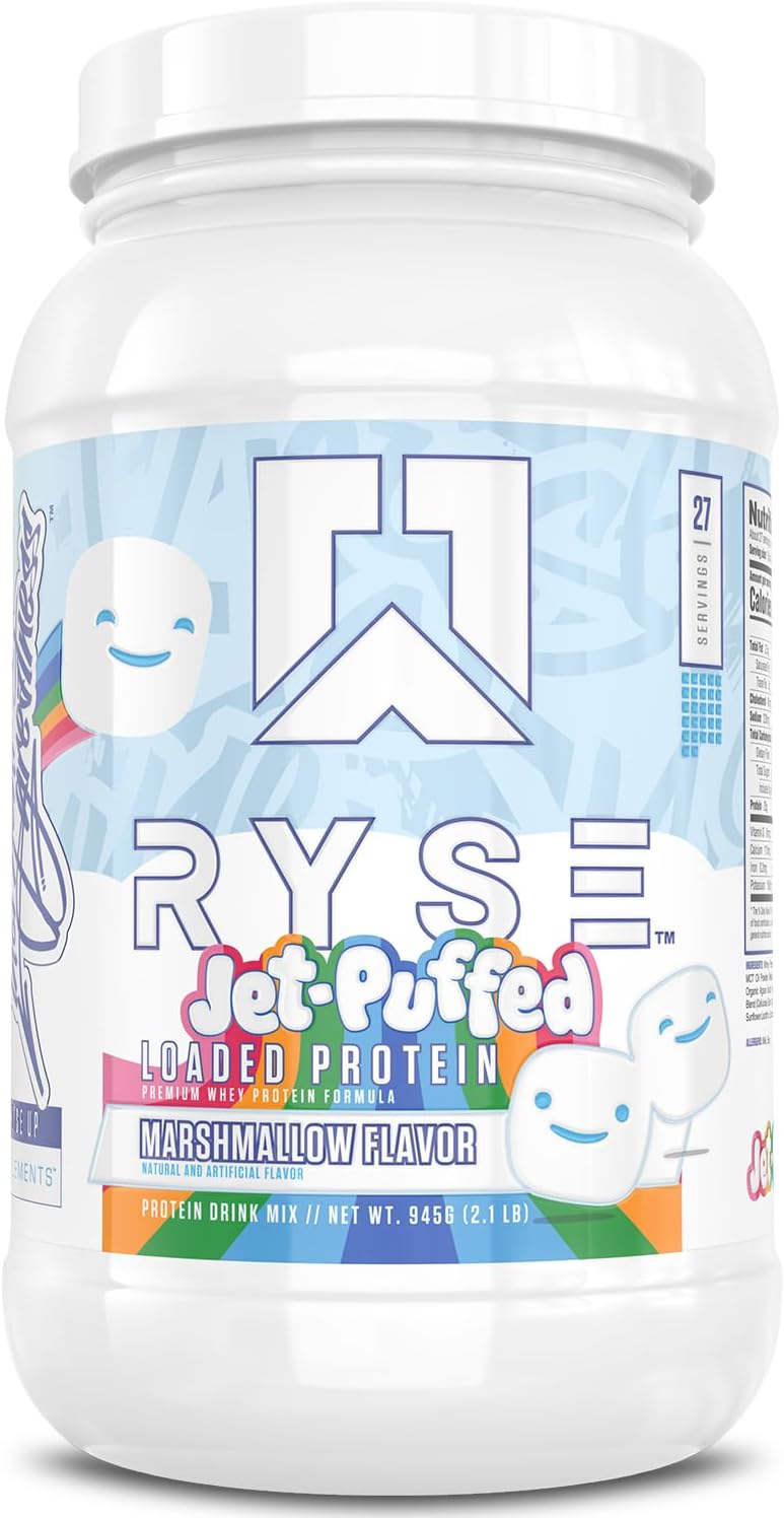 RYSE Loaded Protein Powder - Cinnamon Toast - 25g Whey Protein Isolate & Concentrate with Prebiotic Fiber & MCTs - Low Carb, Low Sugar, Digestive-Friendly - 20 Servings / 1.5 lb Tub