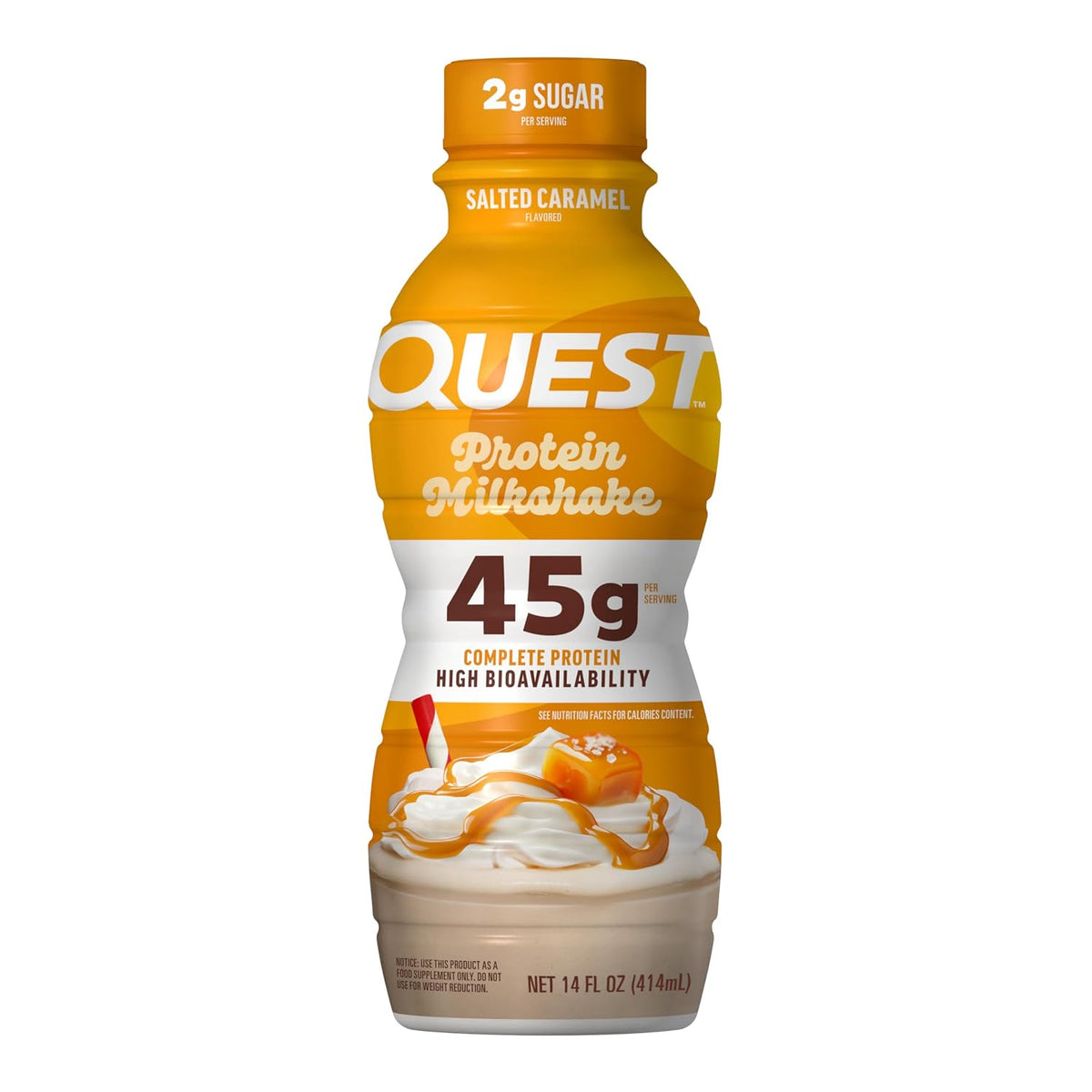 Quest Nutrition Chocolate Protein Shake, 45g Protein, 2g Sugar, 4g Net Carbs, Ready to Drink, Gluten Free, 12 Count | 45g Complete Protein, Ready to Drink, 4g Net Carbs, Gluten Free, Ultrafiltered Nonfat Milk, High Protein, 14 Fl Oz Bottles