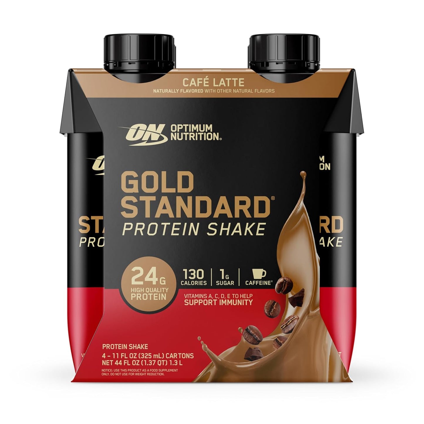 Optimum Nutrition Gold Standard Protein Shake, 24g Protein, Ready to Drink Protein Drinks, Chocolate, 11 Fl Oz, 12 Count (Pack of 1) (Packaging May Vary)