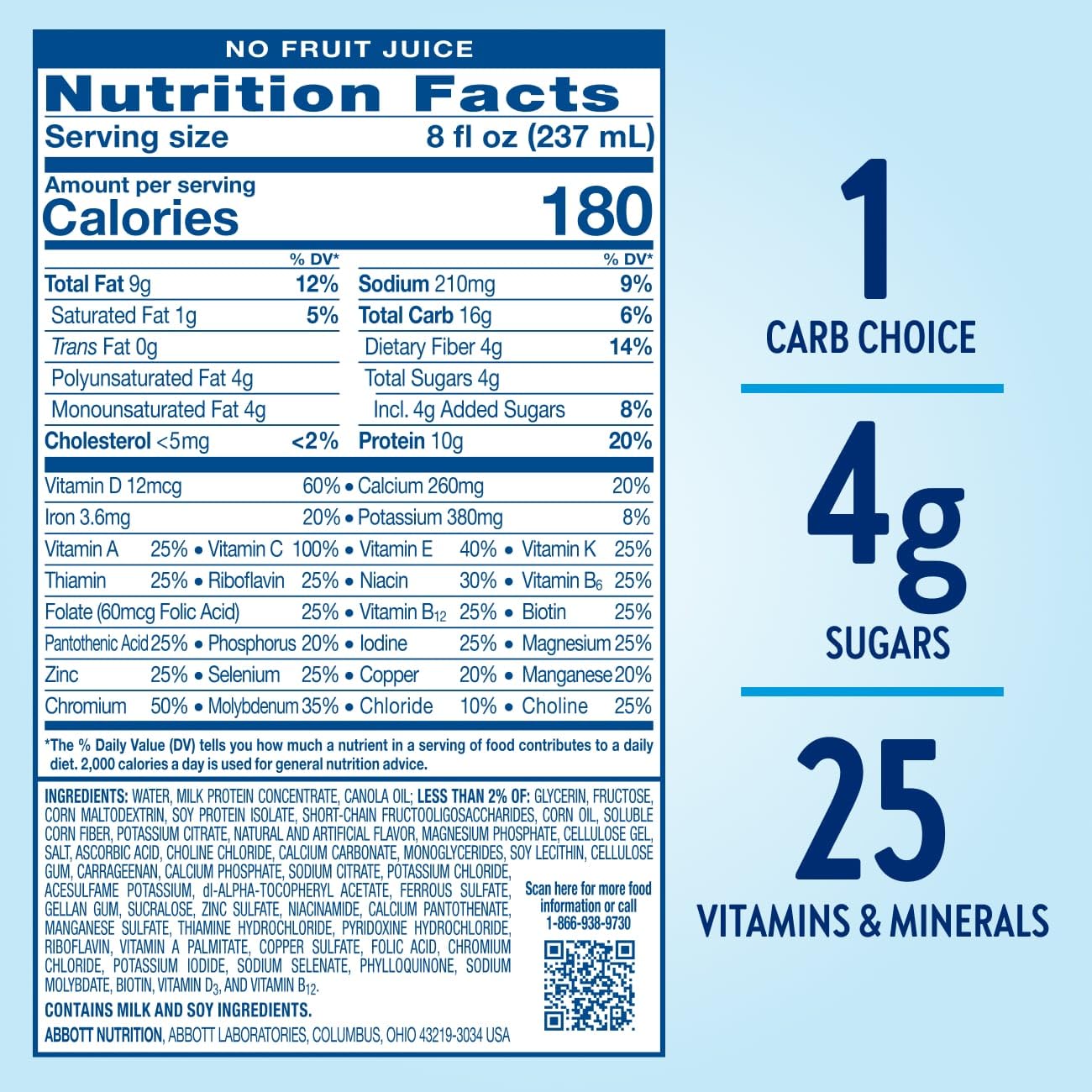 Glucerna Original Nutrition Shake to Support Blood Sugar Management | Diabetes Care Shake, 10g Protein, Ready-to-Drink Meal or Snack Replacement for Adults, 180 Calories, Vanilla, 24 Pack