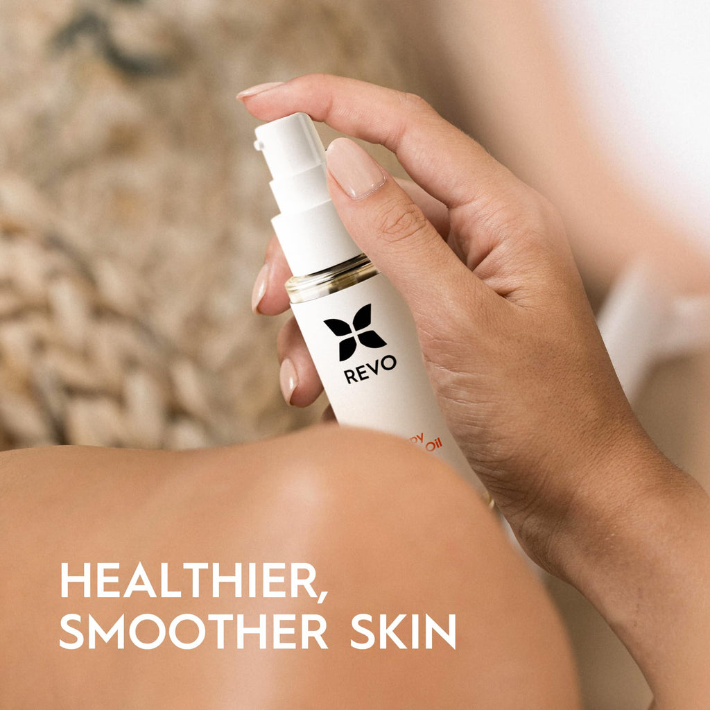 REVO Anti Cellulite Massage Oil Infused with Collagen & Stem-Cells for More Elastic, Tighter Skin