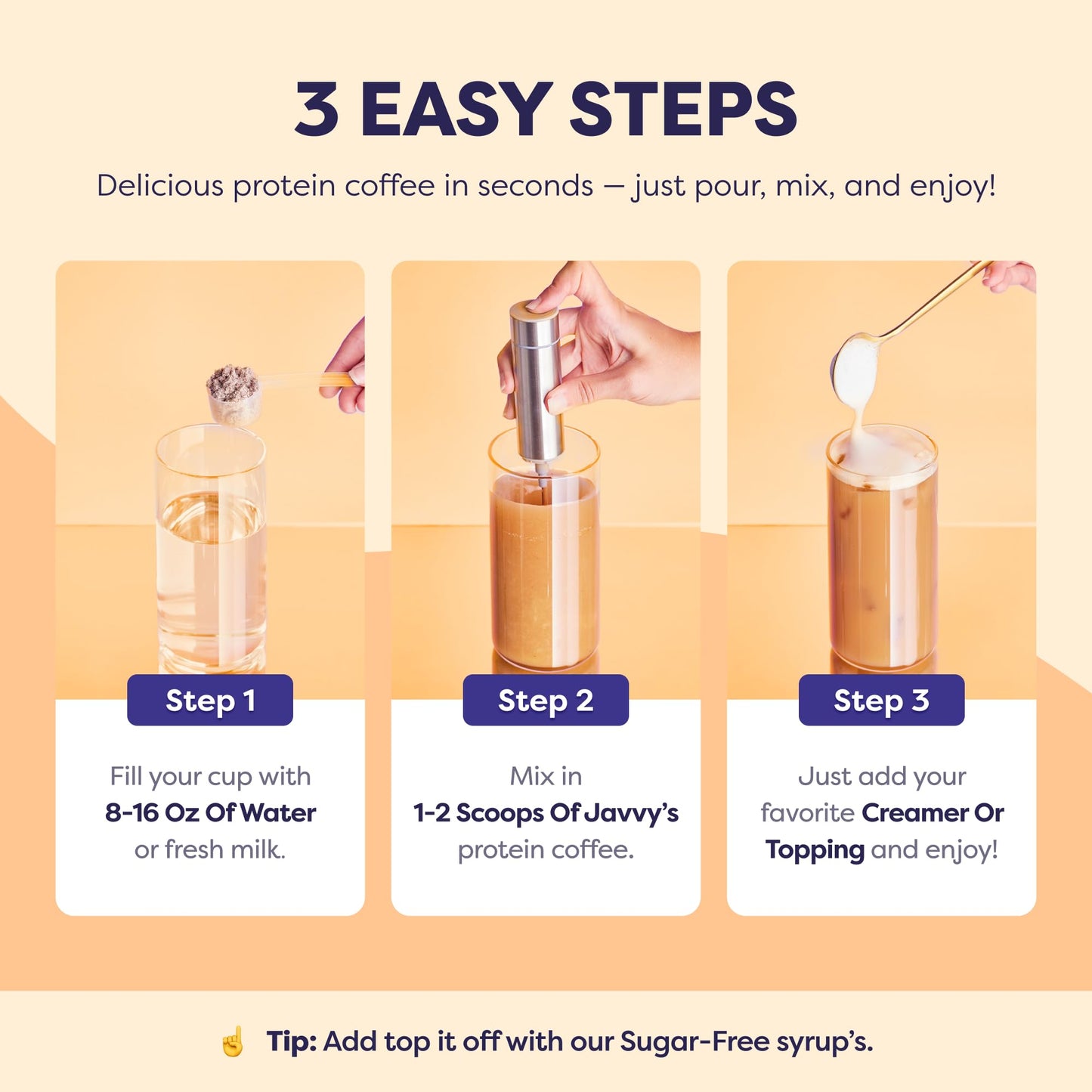 Javvy Protein Iced Coffee - Premium Whey Protein & Iced Coffees, 100% Natural Cold Brew, Zero Artificial Flavors & Sweeteners, 80mg Caffeine, No Added Sugar, 20 Servings, Caramel, 1 Pack