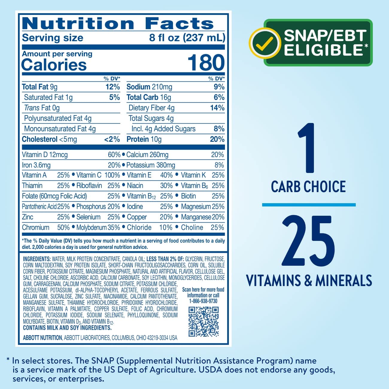 Glucerna Original Nutrition Shake to Support Blood Sugar Management | Diabetes Care Shake, 10g Protein, Ready-to-Drink Meal or Snack Replacement for Adults, 180 Calories, Vanilla, 24 Pack