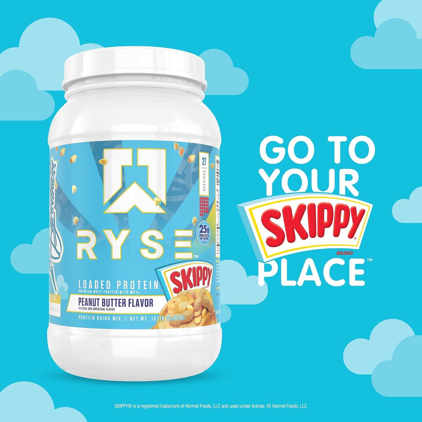 RYSE Loaded Protein Powder - Cinnamon Toast - 25g Whey Protein Isolate & Concentrate with Prebiotic Fiber & MCTs - Low Carb, Low Sugar, Digestive-Friendly - 20 Servings / 1.5 lb Tub