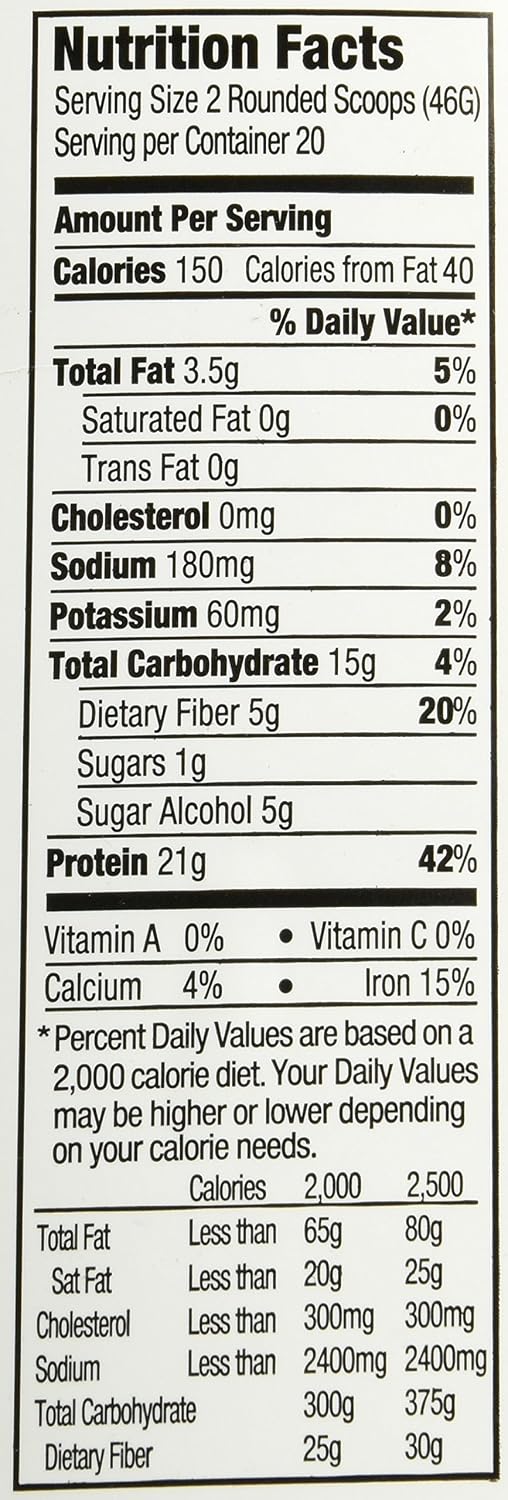 Orgain Organic Plant Based Protein Powder, Vanilla Bean - Vegan, Low Net Carbs, Non Dairy, Gluten Free, Lactose Free, No Sugar Added, Soy Free, Kosher, Non-GMO, 2.03 Pound