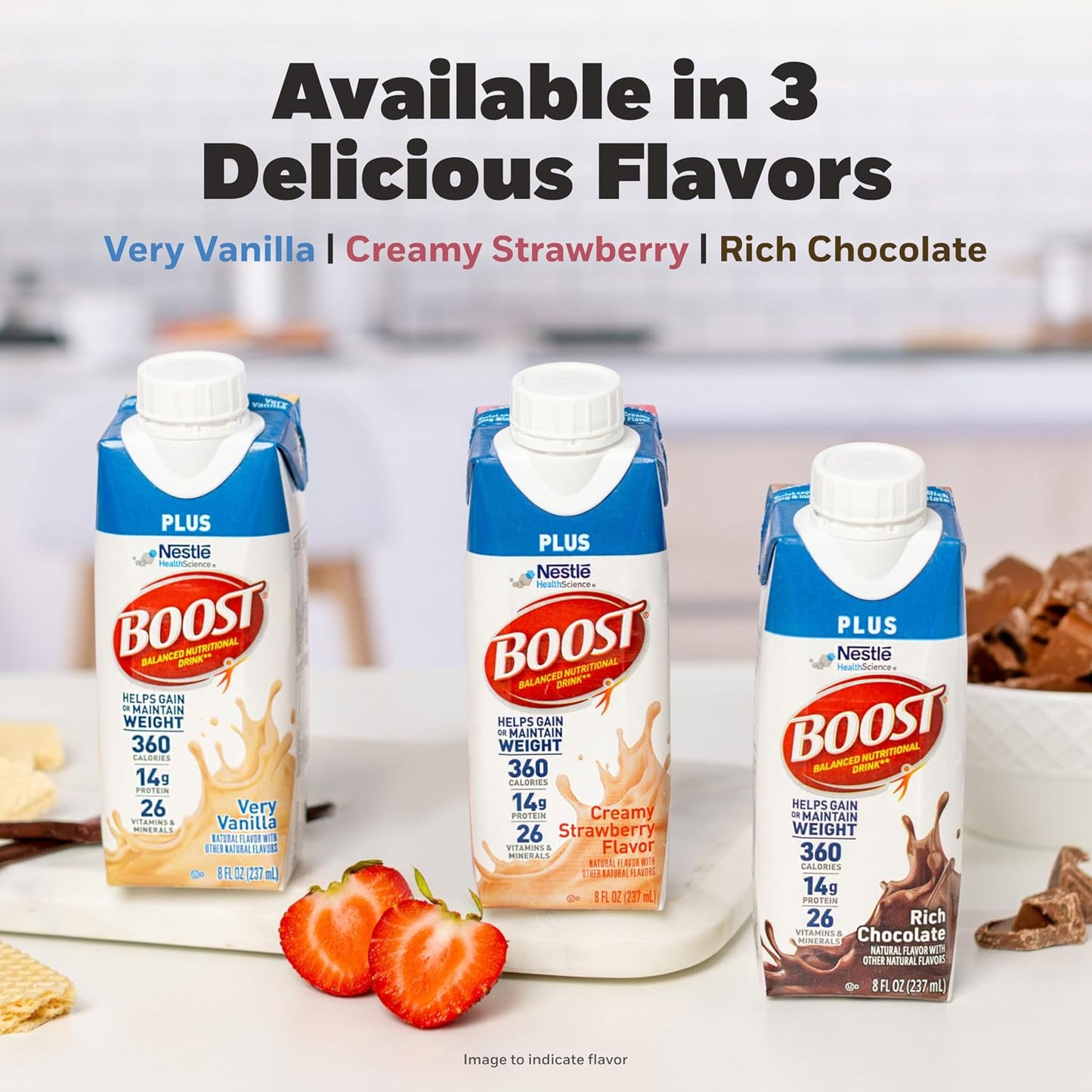 BOOST Plus Nutritional Drink, Rich Chocolate, 8 fl oz (Pack of 24) | Balanced, 8 FL OZ
