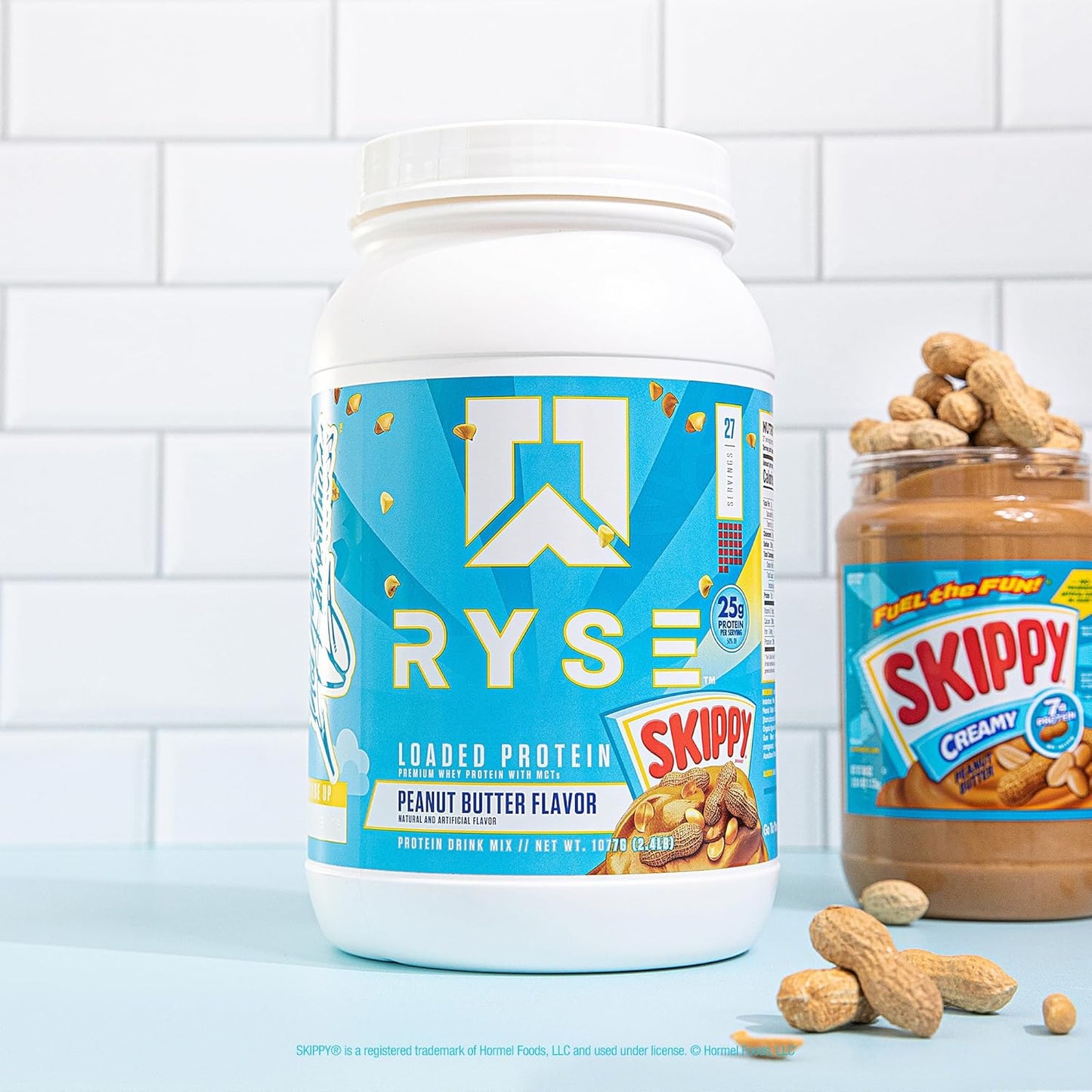 RYSE Loaded Protein Powder - Cinnamon Toast - 25g Whey Protein Isolate & Concentrate with Prebiotic Fiber & MCTs - Low Carb, Low Sugar, Digestive-Friendly - 20 Servings / 1.5 lb Tub