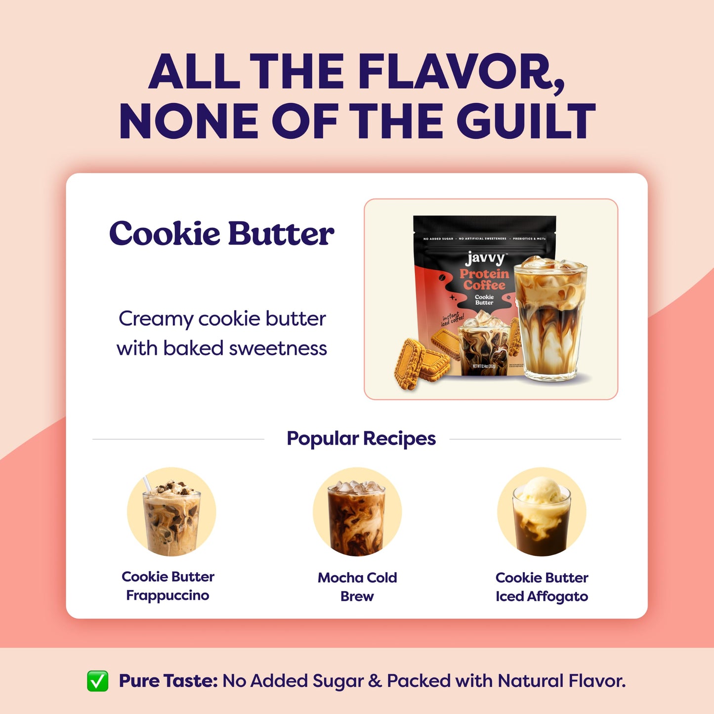 Javvy Protein Iced Coffee - Premium Whey Protein & Iced Coffees, 100% Natural Cold Brew, Zero Artificial Flavors & Sweeteners, 80mg Caffeine, No Added Sugar, 20 Servings, Caramel, 1 Pack