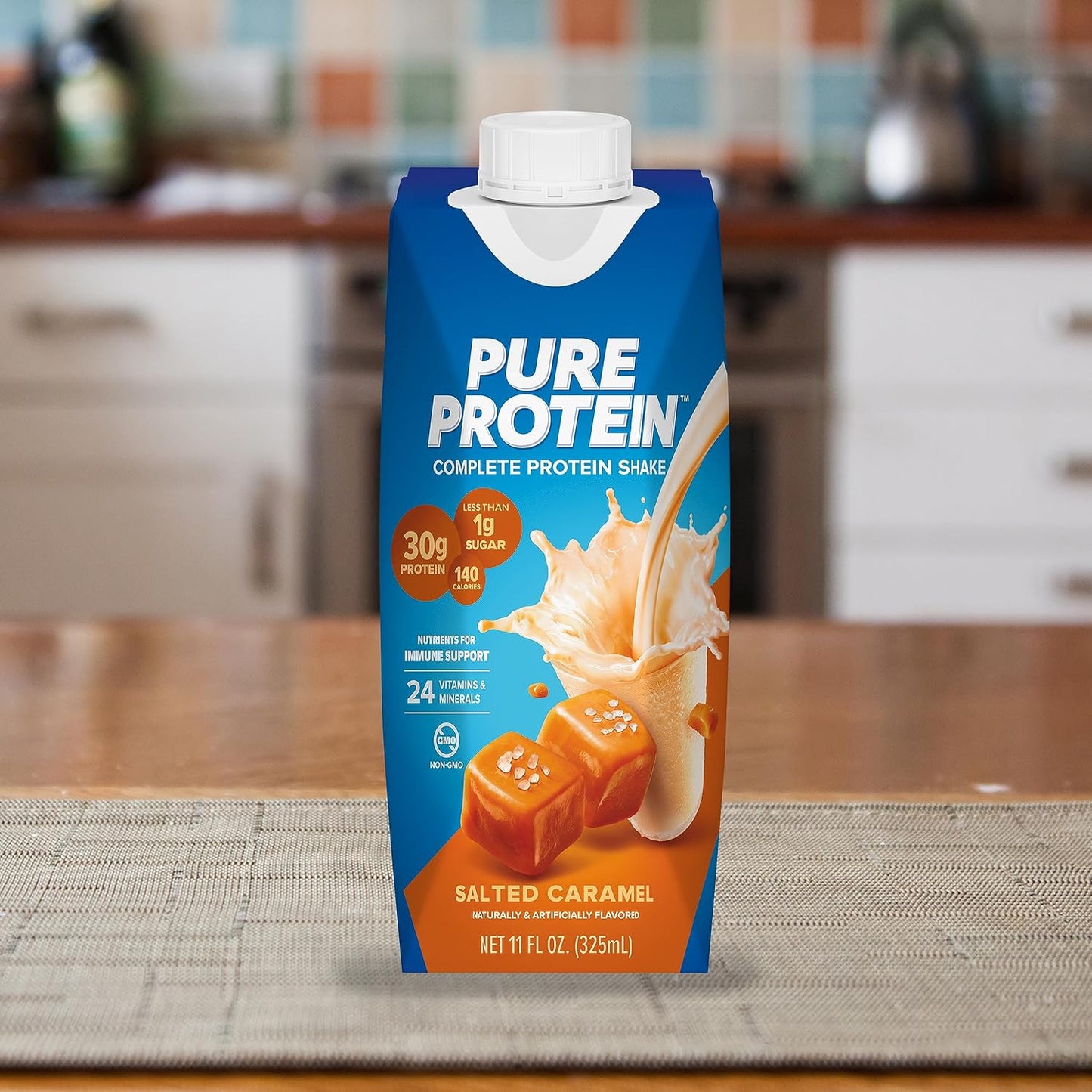 Pure Protein Chocolate Protein Shake, 30g Complete Protein, Ready to Drink and Keto-Friendly, Vitamins A, C, D, and E plus Zinc to Support Immune Health, 11oz Bottles, 12 Pack | Ready to Drink and Keto-Friendly, Vitamins A, C, D, and E plus Zinc to Suppor